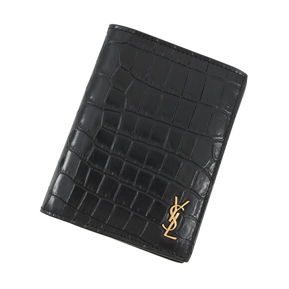 Yves Saint Laurent Saint Laurent Paris Tiny Cassandra Credit Card Wallet Emb...